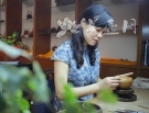 紫砂壶艺师图片：吴婷婷 